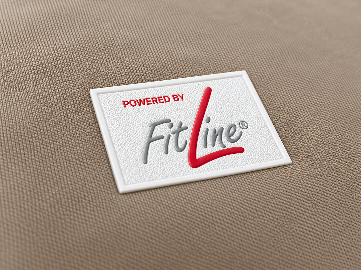 TPU Embossed FitLine Patch on Khaki Fabric